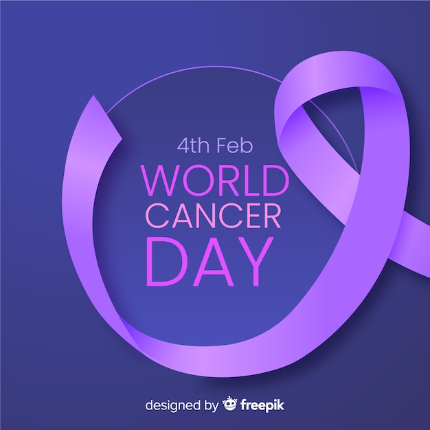 Realistic world cancer day background