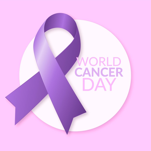 Vector realistic world cancer day