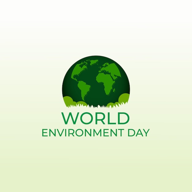 地球と緑の葉のエコ地球のベクトルイラストで現実的な世界環境デー