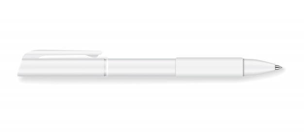 realistic writing pen isolated