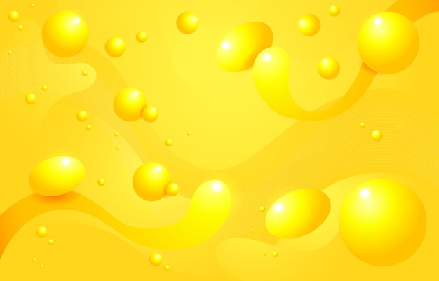 Realistic Yellow Liquid Background