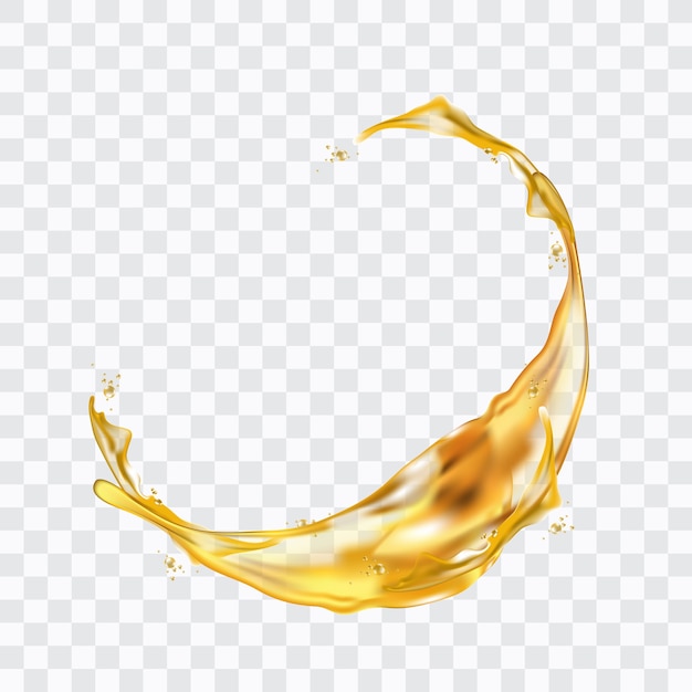 Vector realistic yellow water splash