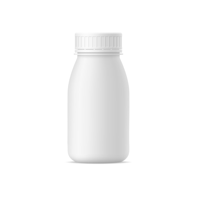 realistic yogurt bottle mock up