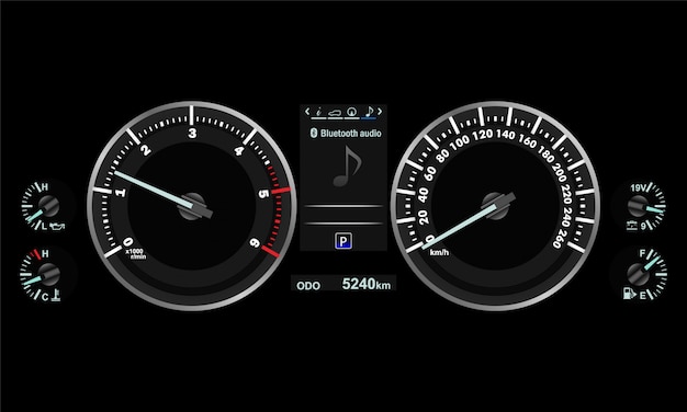 Realistisch autodashboard.
