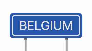 Vector realistisch belgisch verkeersbord geïsoleerd op witte achtergrond