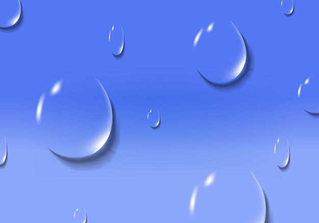 Vector realistisch blauw waterdruppels backround vectorontwerp