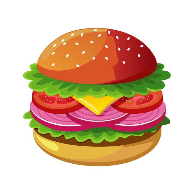 Realistisch Burger vector illustratie concept