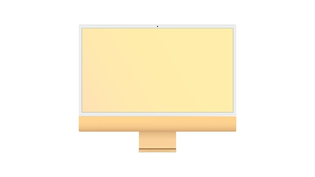 Vector realistisch computerscherm mockup computermonitor mockup banner scherm met zwart scherm