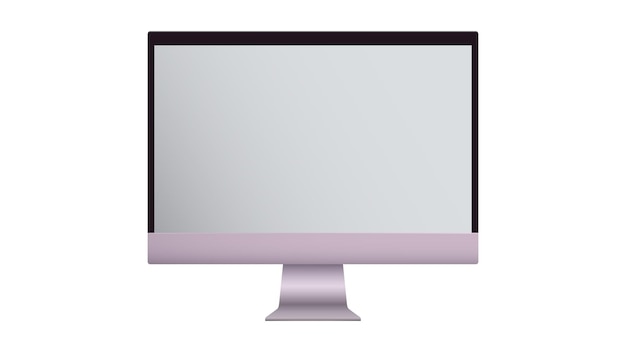 Realistisch computerscherm mockup Computermonitor mockup banner Scherm met zwart scherm