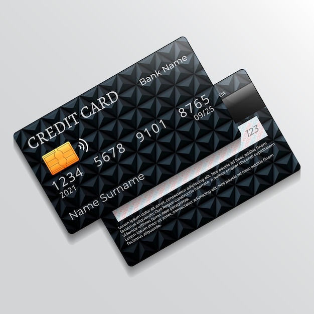 Vector realistisch creditcardontwerp