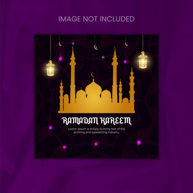 Vector realistisch cultureel ramadan-seizoenzegeningsbannerontwerp met gouden kleurvormen