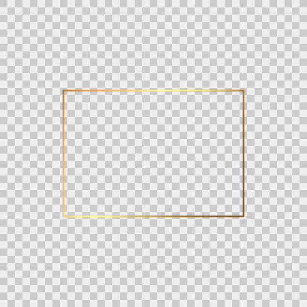 Vector realistisch gouden frame geïsoleerd op de achtergrond perfect voor uw presentaties vectorillustratie