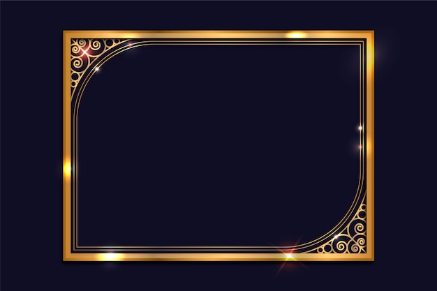 Realistisch gouden frame