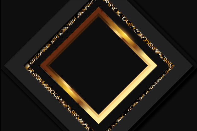 Vector realistisch gouden frame