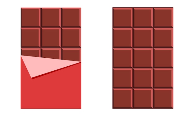 Realistisch icoon van donkere chocolade met verpakking Volumetrische icoon van witte chocolade