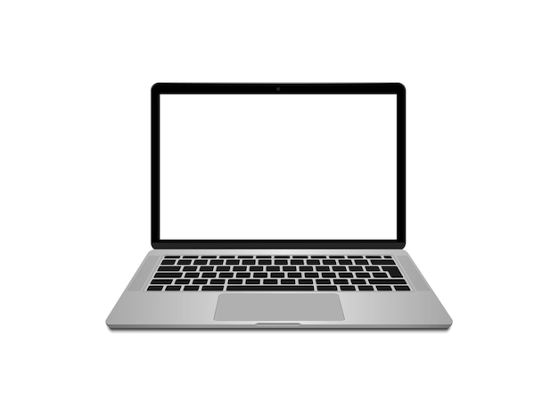 Realistisch laptop vooraanzicht Laptop modern mockup