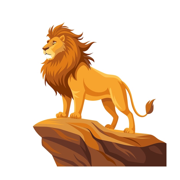 Realistisch Lion Vector Illustratie Concept