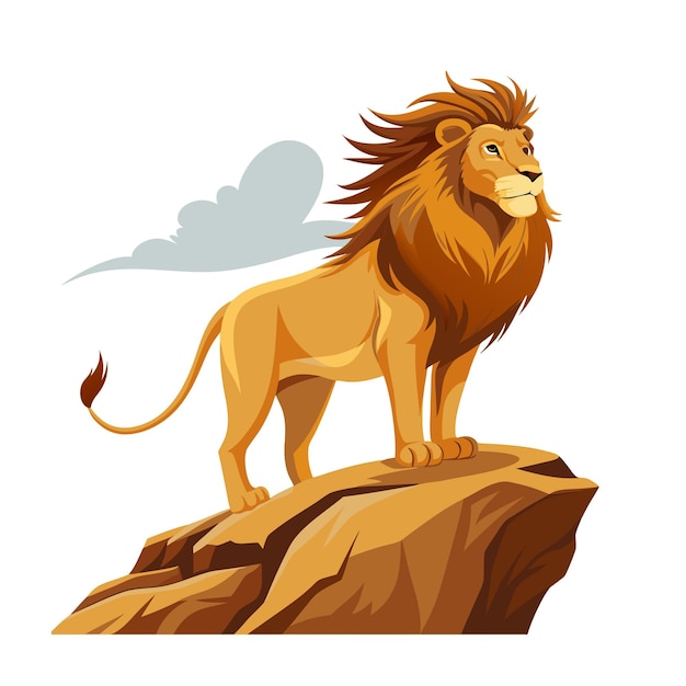 Realistisch Lion Vector Illustratie Concept
