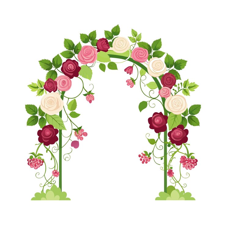 Vector realistisch met de hand getekend bloemenframe