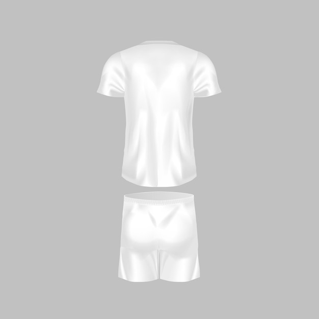 Vector realistisch model van heren tshirt tuniek en fashion shorts