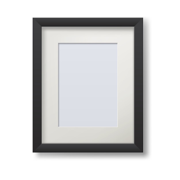 Realistisch modern frame voor schilderijen geïsoleerd op een witte achtergrond.