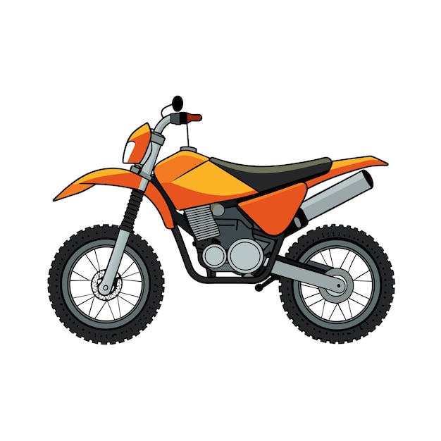 Realistisch motorfiets cartoon vector illustratie concept