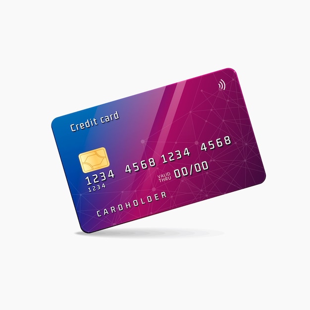 Realistisch ontwerp van de creditcard