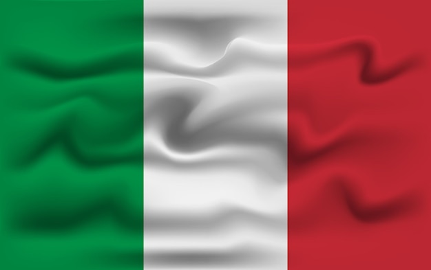 Realistisch ontwerp van de Italiaanse vlag