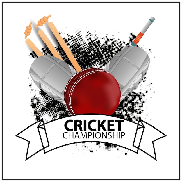 Realistisch ontwerpconcept van crickettoernooi