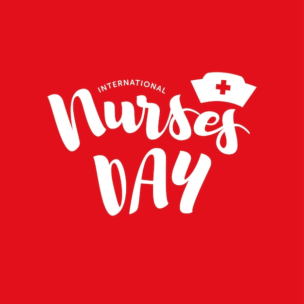 Realistisch rood hart en stethoscoop ontworpen voor 12 mei international nurse day.