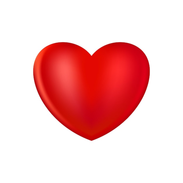 Realistisch rood hart icoon d hart vorm vector illustratie eps