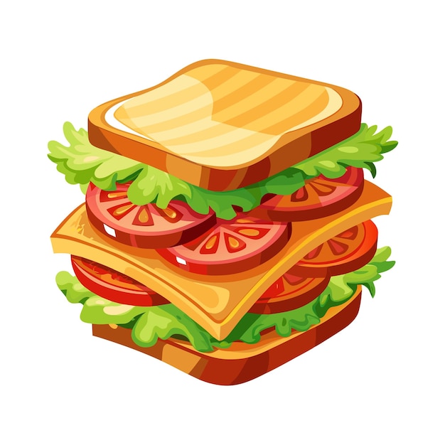 Realistisch Sandwich-vector-illustratieconcept