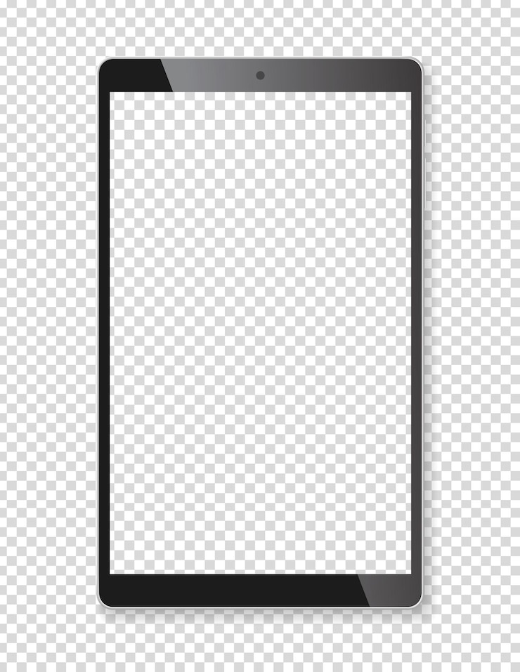 Vector realistisch tablet draagbaar computermodel