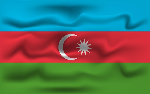 Realistisch vectorvlagontwerp van Azerbeidzjan