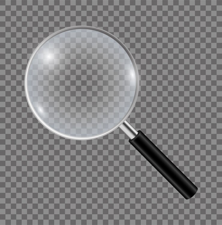 Vector realistisch vergrootglas.
