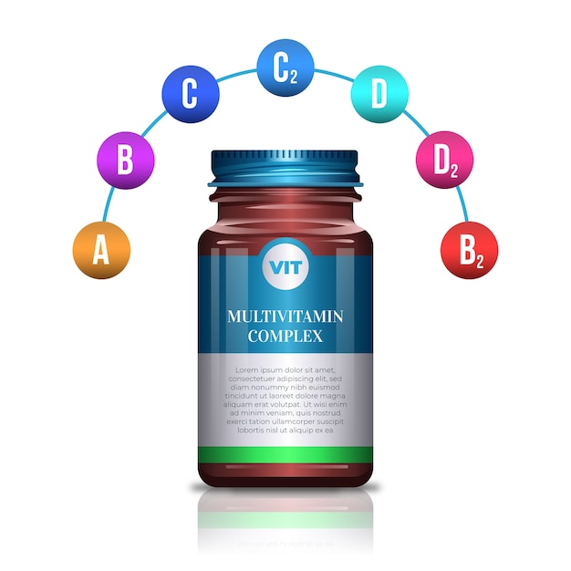 Realistisch vitaminecomplex pakket