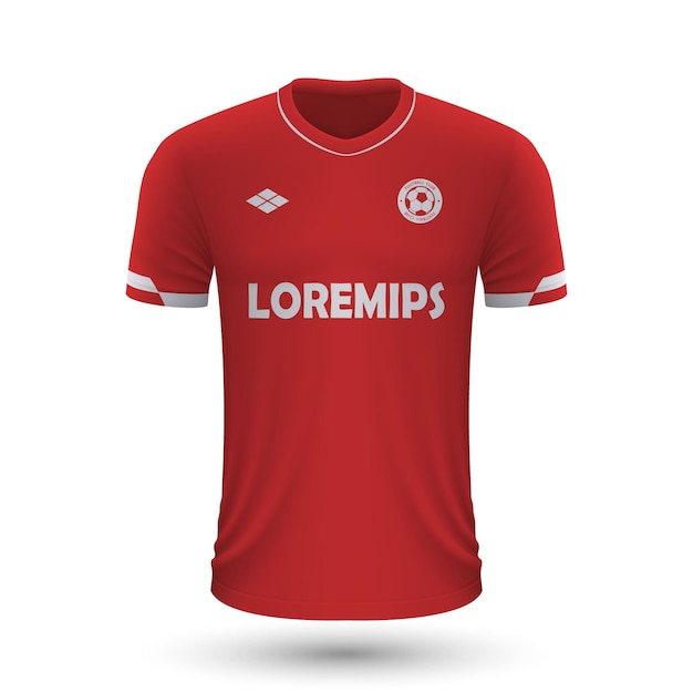 Realistisch voetbalshirt Antwerpen 2022, jersey sjabloon voor voetbal