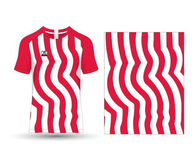 Realistisch voetbalshirt Atletico Madrid, jersey sjabloon voor voetbaltenue 2023