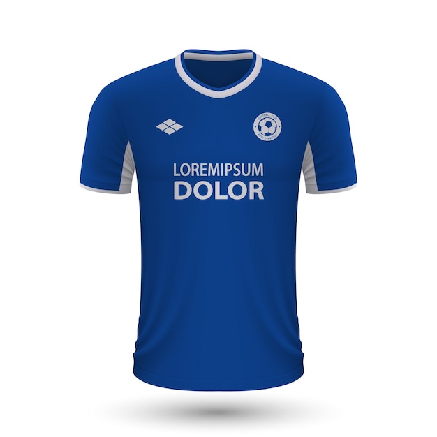 Realistisch voetbalshirt empoli 2022, jersey sjabloon voor voetbal