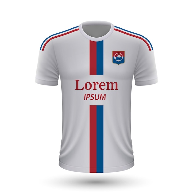 Realistisch voetbalshirt Olympique Lyon