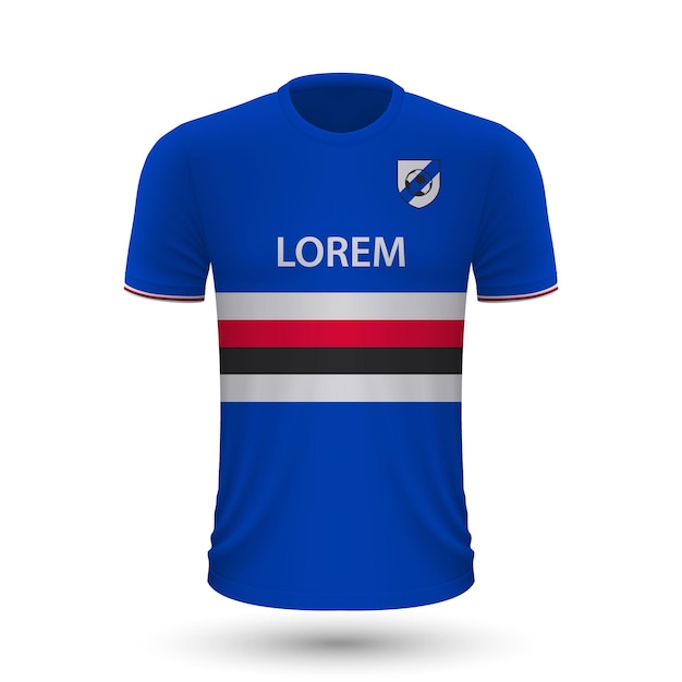 Realistisch voetbalshirt Sampdoria