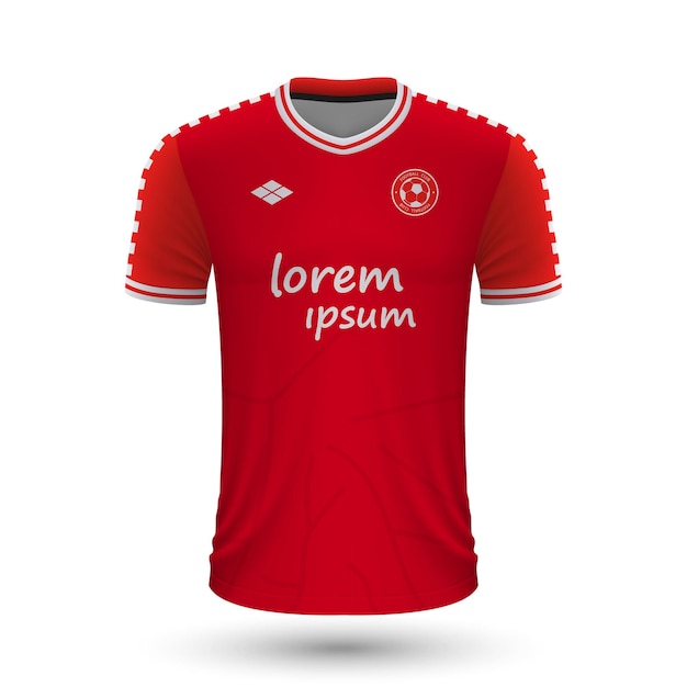 Realistisch voetbalshirt Twente 2022, jersey sjabloon voor voetbal