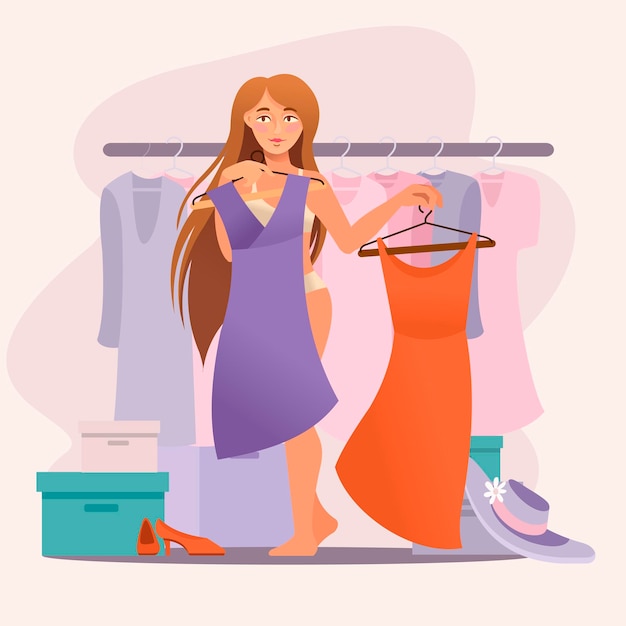 Realistische 3D gedetailleerde garderobe elementen set vector