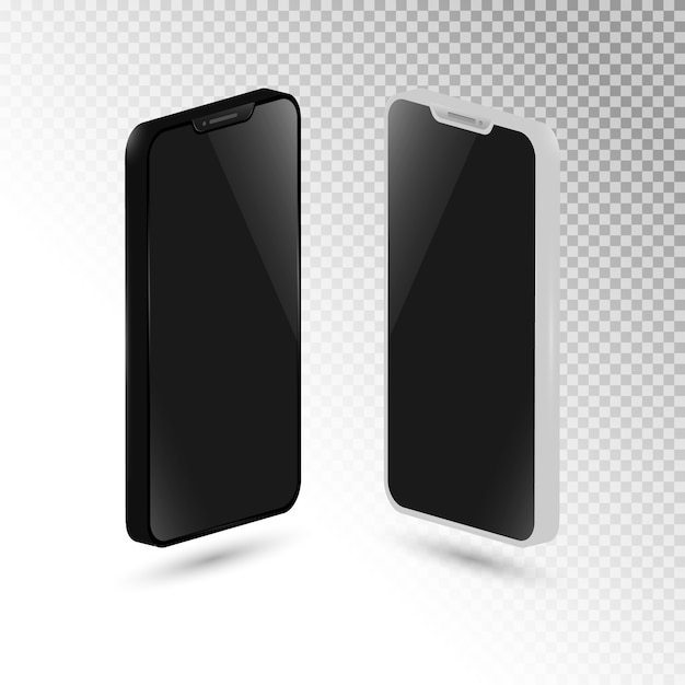 Vector realistische 3d-smartphones