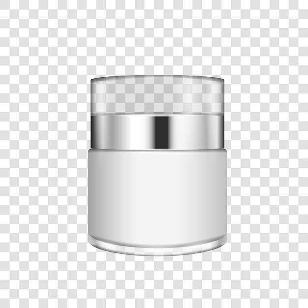 Realistische 3d-stijl pot voor cosmetica geïsoleerd op transparante achtergrond vector sjabloon mockup