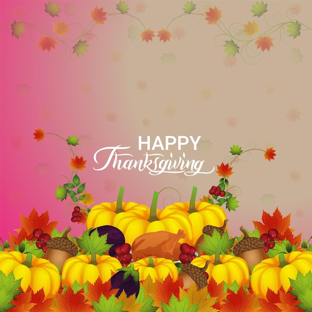 Realistische achtergrond van Thanksgiving