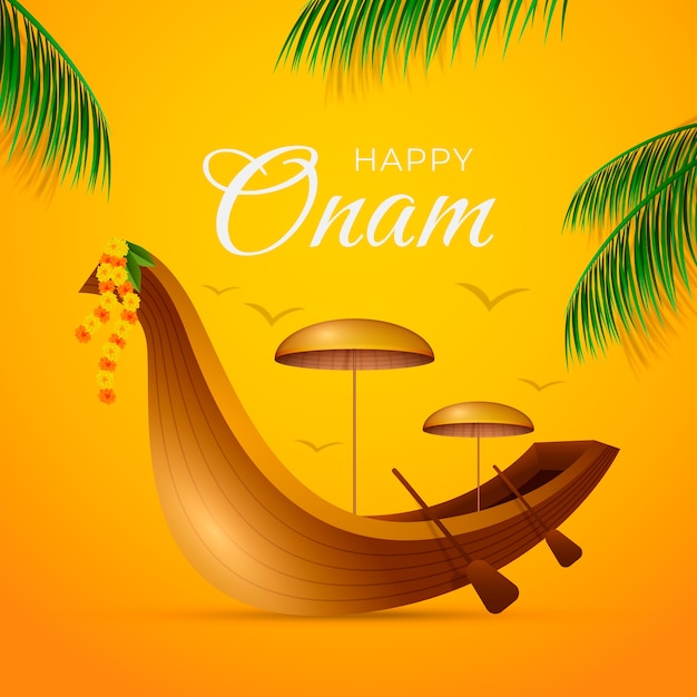 Vector realistische afbeelding voor onam-viering