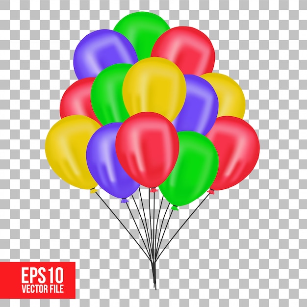 realistische ballon kleurrijke 3D