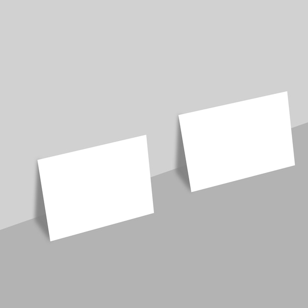 Realistische blanco visitekaartjeillustratie voor mockup 3d render