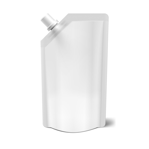Realistische Blank Clear Spout Pouch Doy Bag
